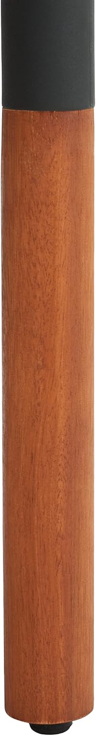 SAFAVIEH Outdoor Couture Collection Tommy Tropical Black Metal/Natural Solid Wood Rectangular Patio Coffee Table (CPT1029A)