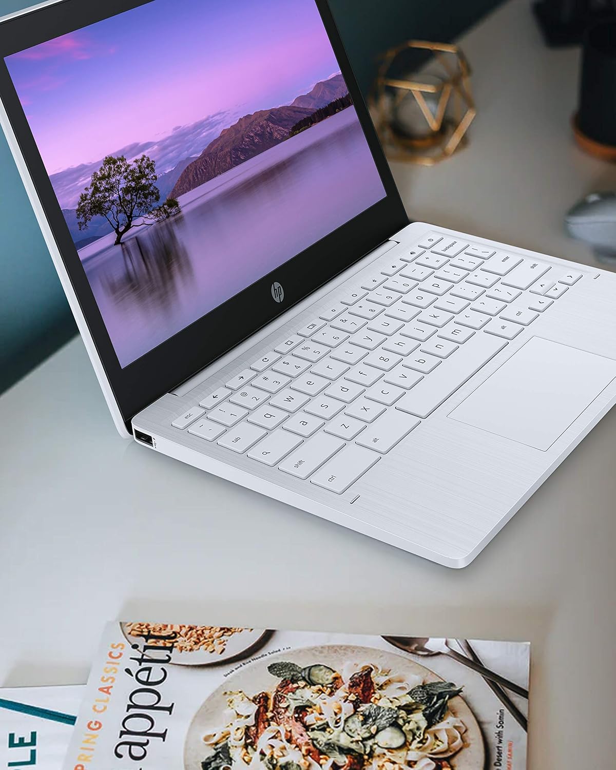 HP Chromebook 11-inch Laptop - Up to 15 Hour Battery Life - MediaTek - MT8183 - 4 GB RAM - 32 GB eMMC Storage - 11.6-inch HD Display - with Chrome OS™ - (11a-na0021nr, 2020 model, Snow White)