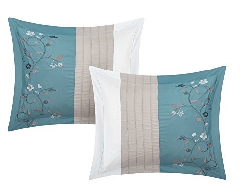 Chic Home - CS8063-AN Sonita 20 Piece Comforter Set, Queen, Navy