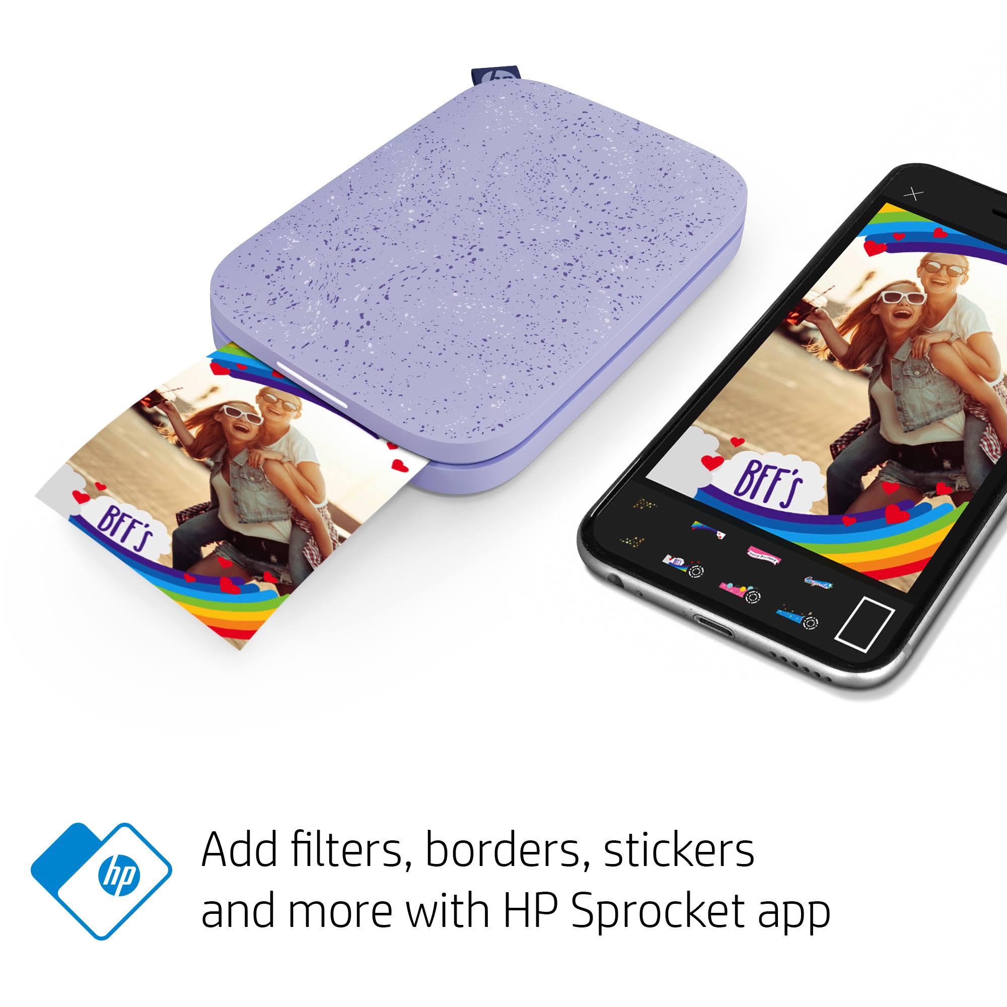 HP - Sprocket 2nd Edition Instant Photo Printer - Lilac