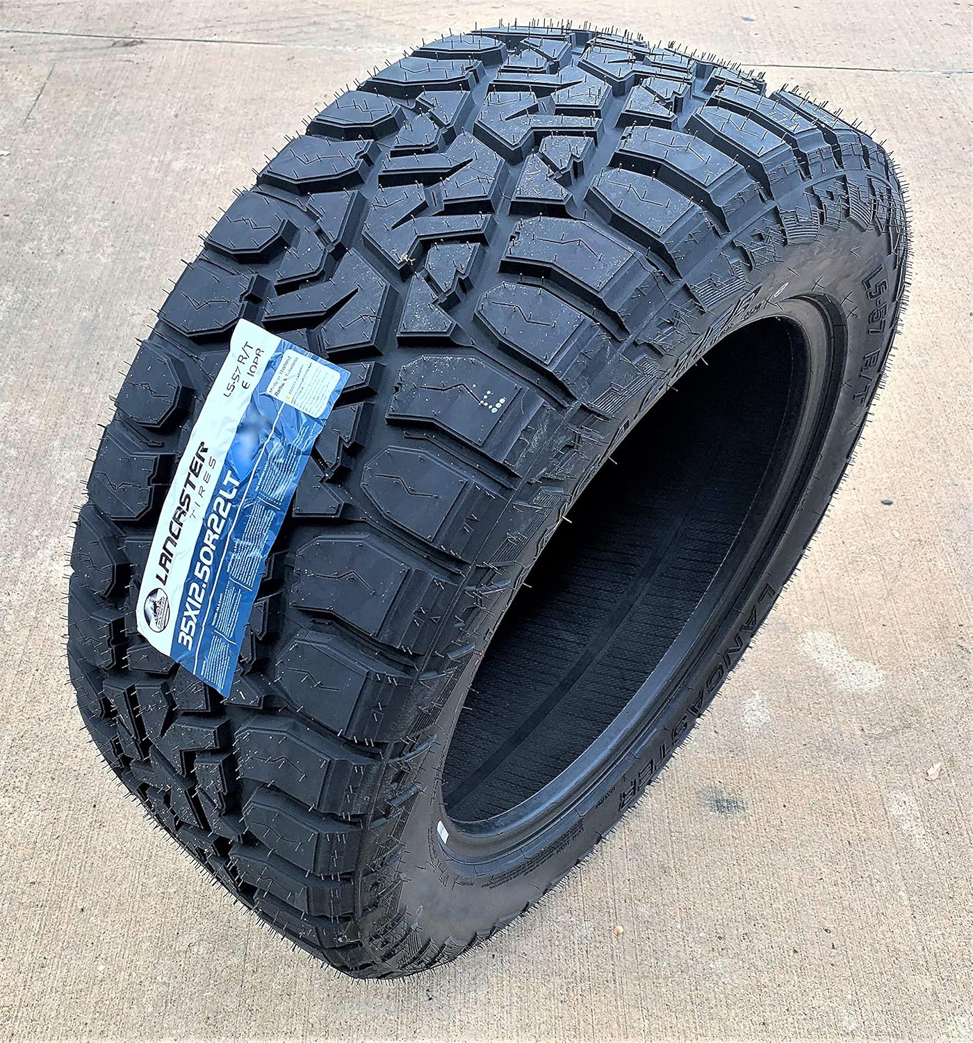 Lancaster LS-57 R/T All-Terrain Mud Off-Road Light Truck Radial Tire-35X12.50R22 35X12.50X22 35X12.50-22 117Q Load Range E LRE 10-Ply BSW Black Side Wall