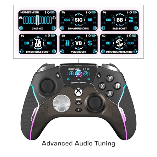Turtle Beach Stealth Ultra High-Performance Wireless Gaming Controller Licensed for Xbox Series X|S, Xbox One, Windows PC, Android - LED Dashboard, Dock, RGB Lighting, 30-Hr Battery, Bluetooth, Black