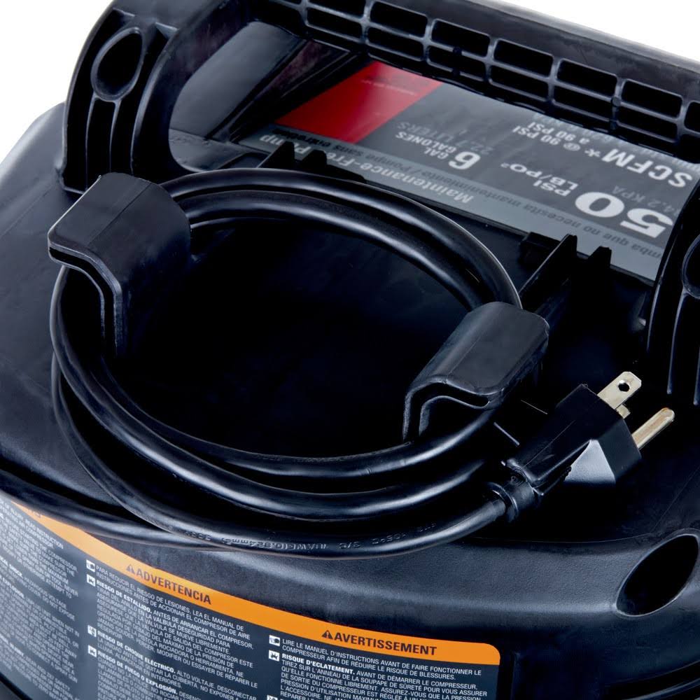 Porter-Cable C2002R Oil-Free Pancake Air Compressor, 0.8 HP, 6 gal