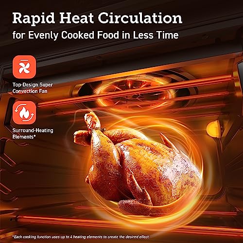 COSORI Smart 12-in-1 Air Fryer Toaster Oven Combo, Airfryer Convection Oven Countertop, Mother's Day Gift, Bake, Roast, Reheat, Broiler, Dehydrate, 75 Recipes & 3 Accessories