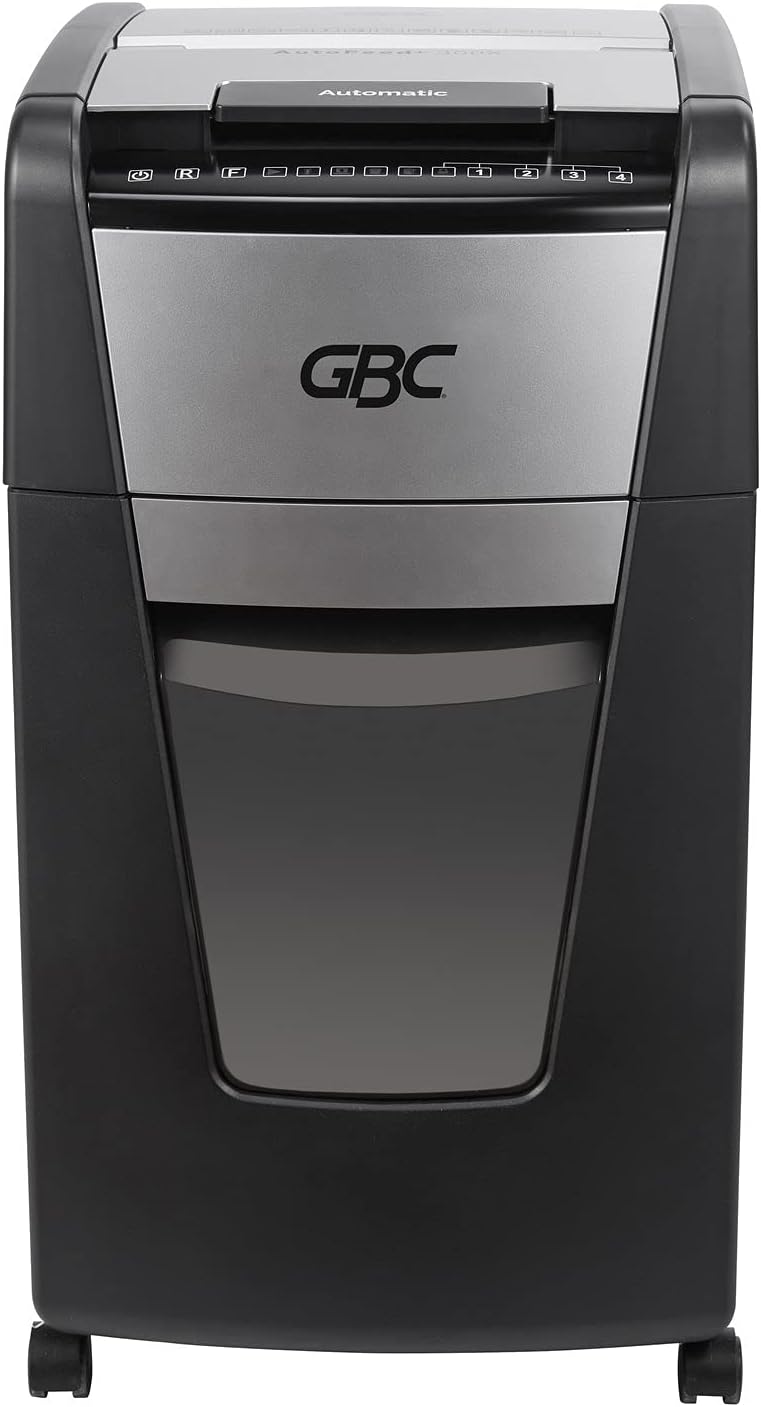 GBC Paper Shredder, Auto Feed+, 300 Sheet Capacity, Super Cross-Cut, Office Shredder, 300X (WSM1757608)