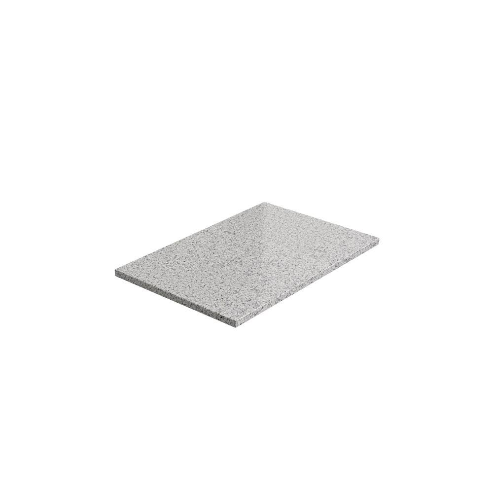 NewAge Products 36 in. Solid Surface Granite Kitchen Countertop Extended in White Pearl, White Pearl Granite