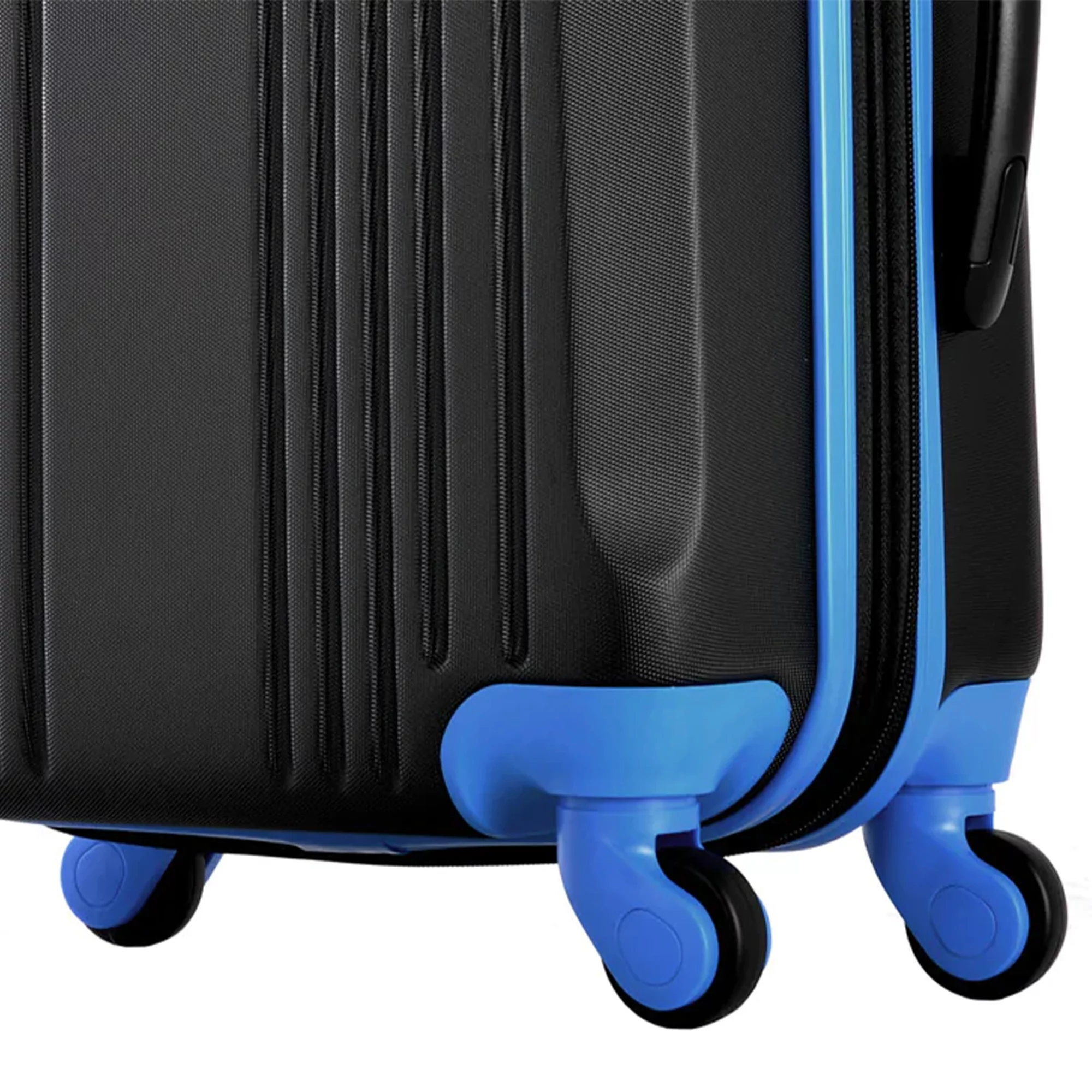 Olympia U.S.A. Apache Expandable Hardside Carry-On Luggage Spinner Suitcase with Laptop Compartment, Black/Blue