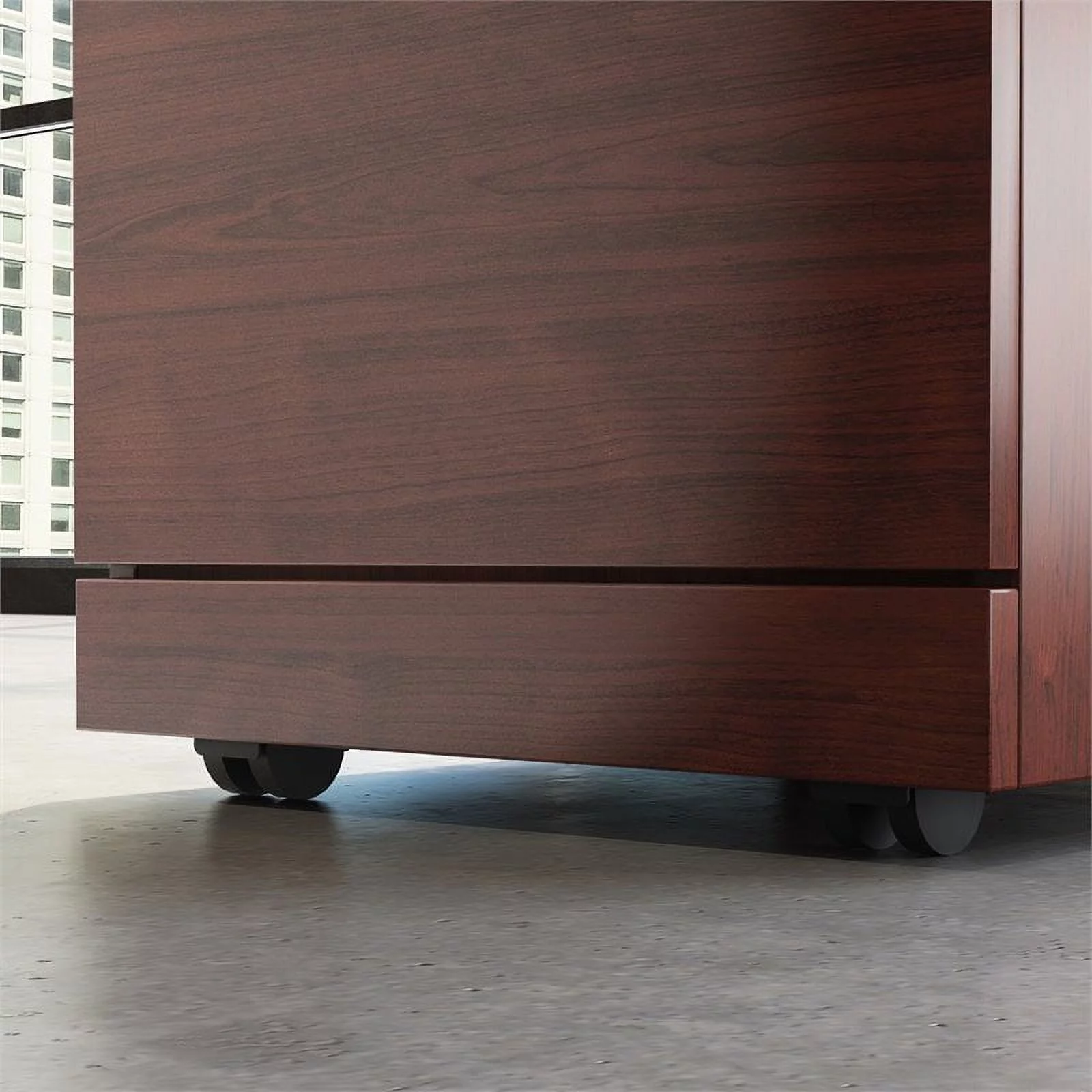 UrbanPro Engineered Wood 3-Drawer Mobile Filing Cabinet in Classic Cherry