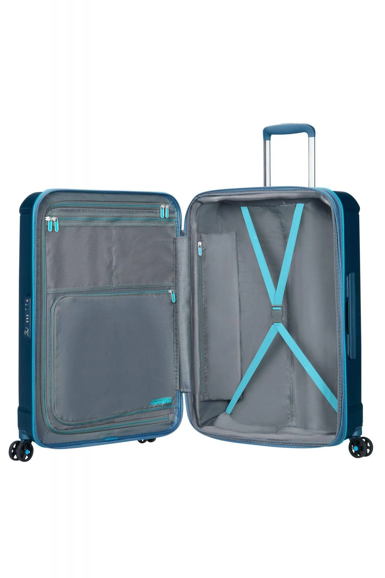 American Tourister Grey/Red Technum 28-in. Spinner