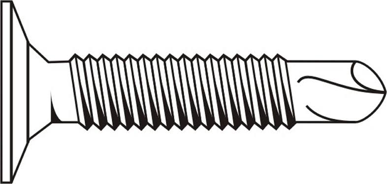 #10-24 x 1 1/2 Coarse Thread Self Drilling Screw Phillips Wafer Head #3 Point Low Carbon Steel Black Zinc Plated