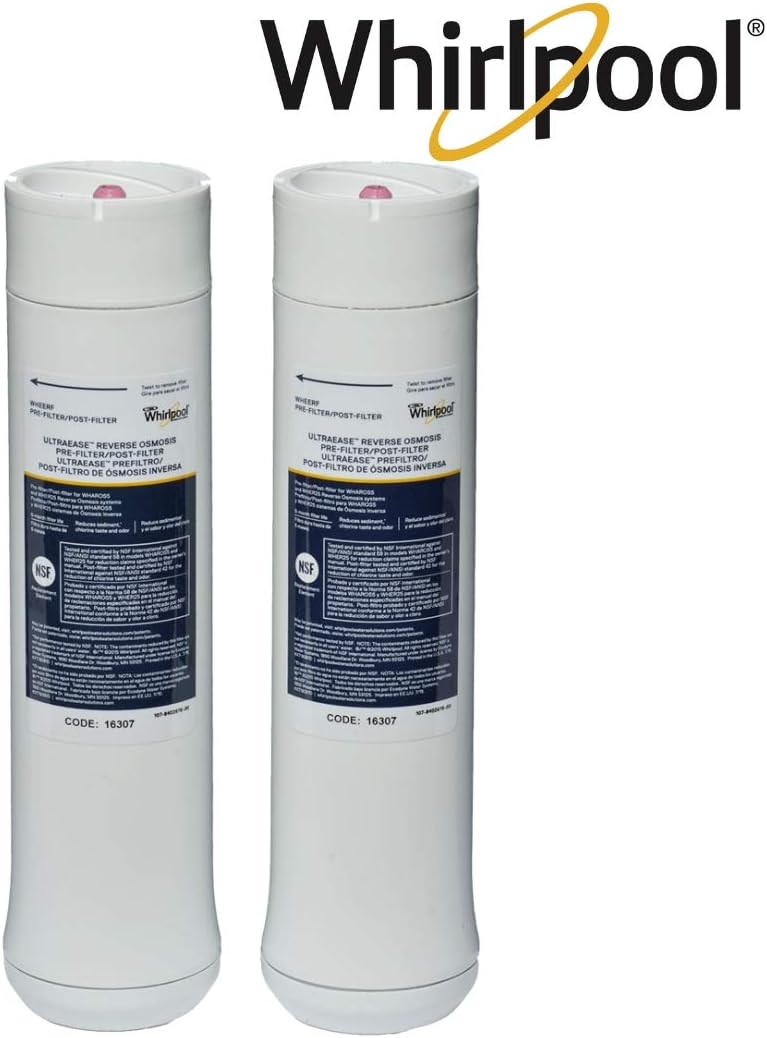 Whirlpool WHER25 Reverse Osmosis (RO) Filtration System With Chrome Faucet | Extra Long Life | Easy To Replace UltraEase Filter Cartridges, White