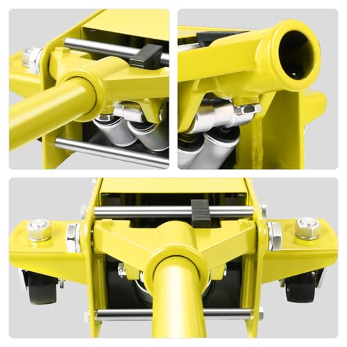DNA MOTORING Floor Jack 3 Ton (6000 lbs) Capacity, Fast Lift Service Jack Low Profile Steel Heavy Duty Hydraulic Car Jack, Lifting Range 3"-20", Black, TOOLS-00475-BK