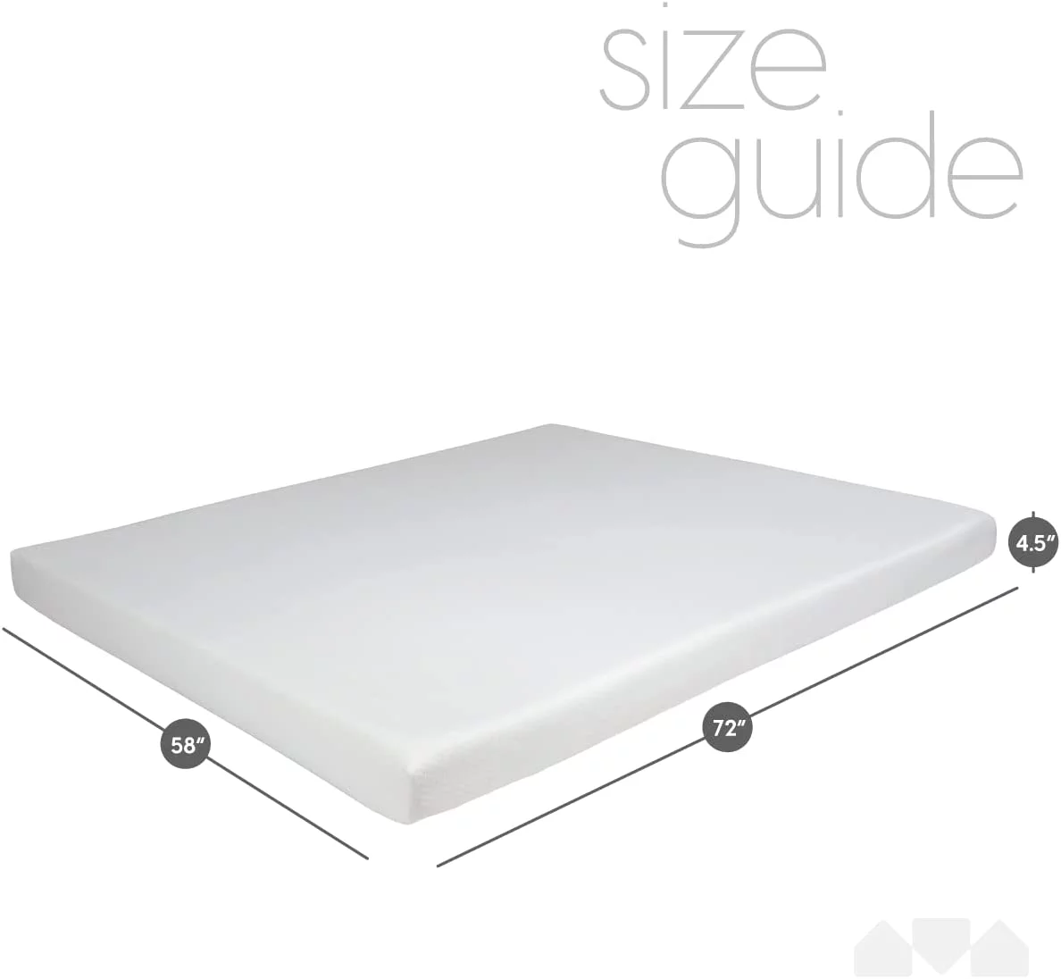 4.5-Inch Memory Foam Replacement Mattress for Queen Size Sleeper Sofa and Couch Beds (Sofa Not Included) - Queen