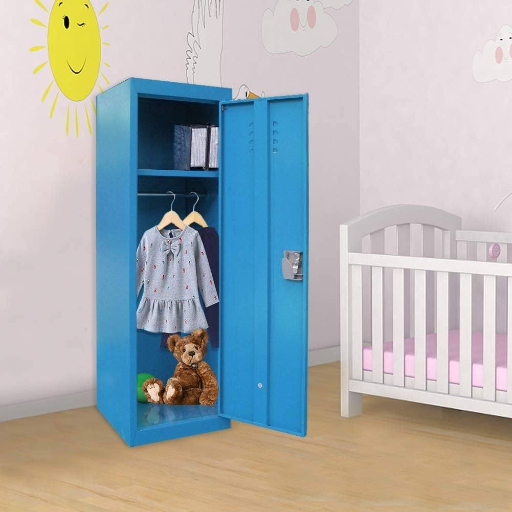 Superday Kid Locker Safe Storage Children Single Tier Metal Lockers - Orange F01001L