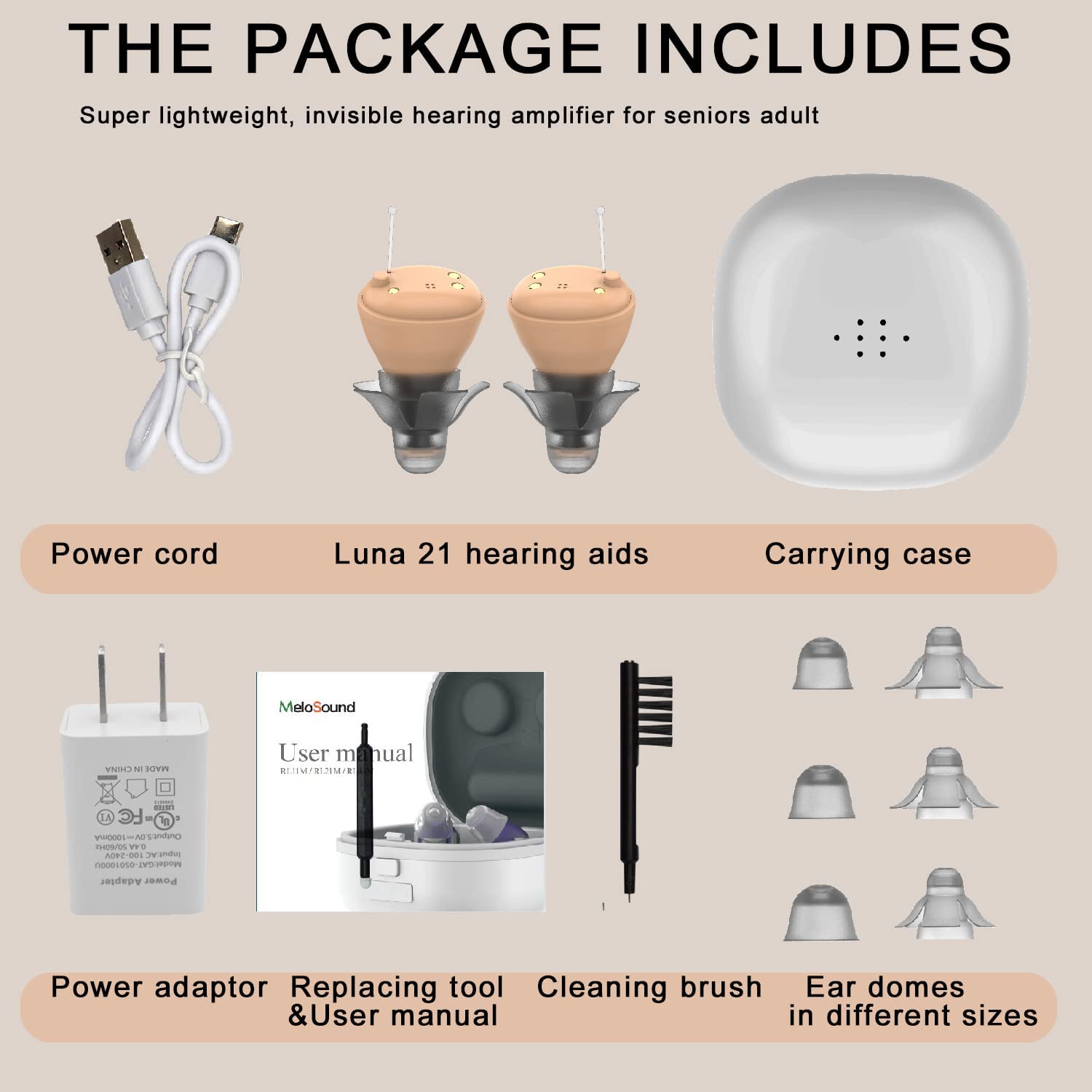 Rechargeable Hearing Amplifier, Hearing Aids For Seniors Adults Hearing Amplifier With Noise Cancelling Portable Hearing Assist Devices With Volume Control