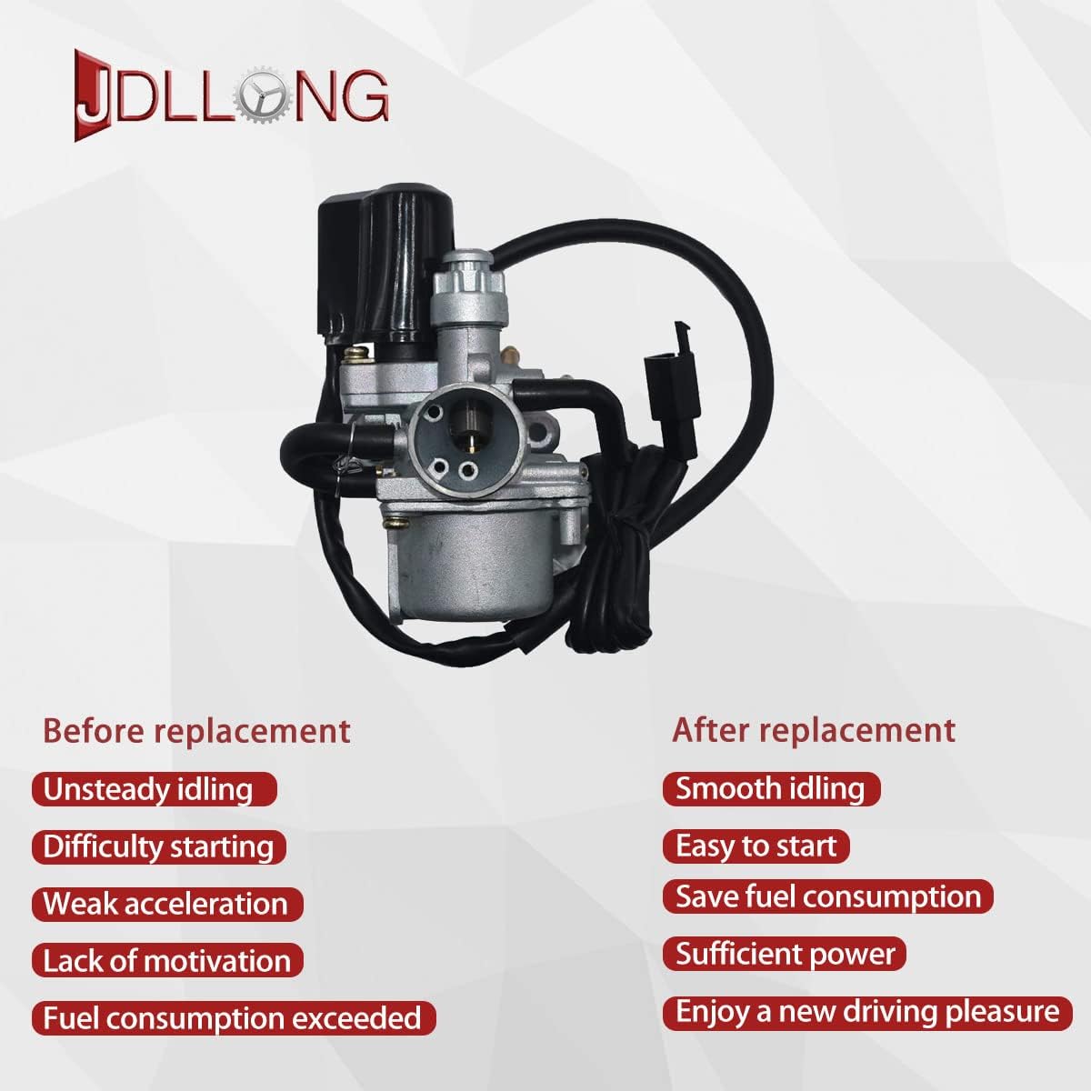 JDLLONG Carburetor 16100-GK8-893 Fits 1986-1987 Honda NQ50 NQ50A NQ50AA NQ50D A Spree Carb 16100-GK8-601 16100-GK8-611 16100-GK8-871 16100-GK8-881