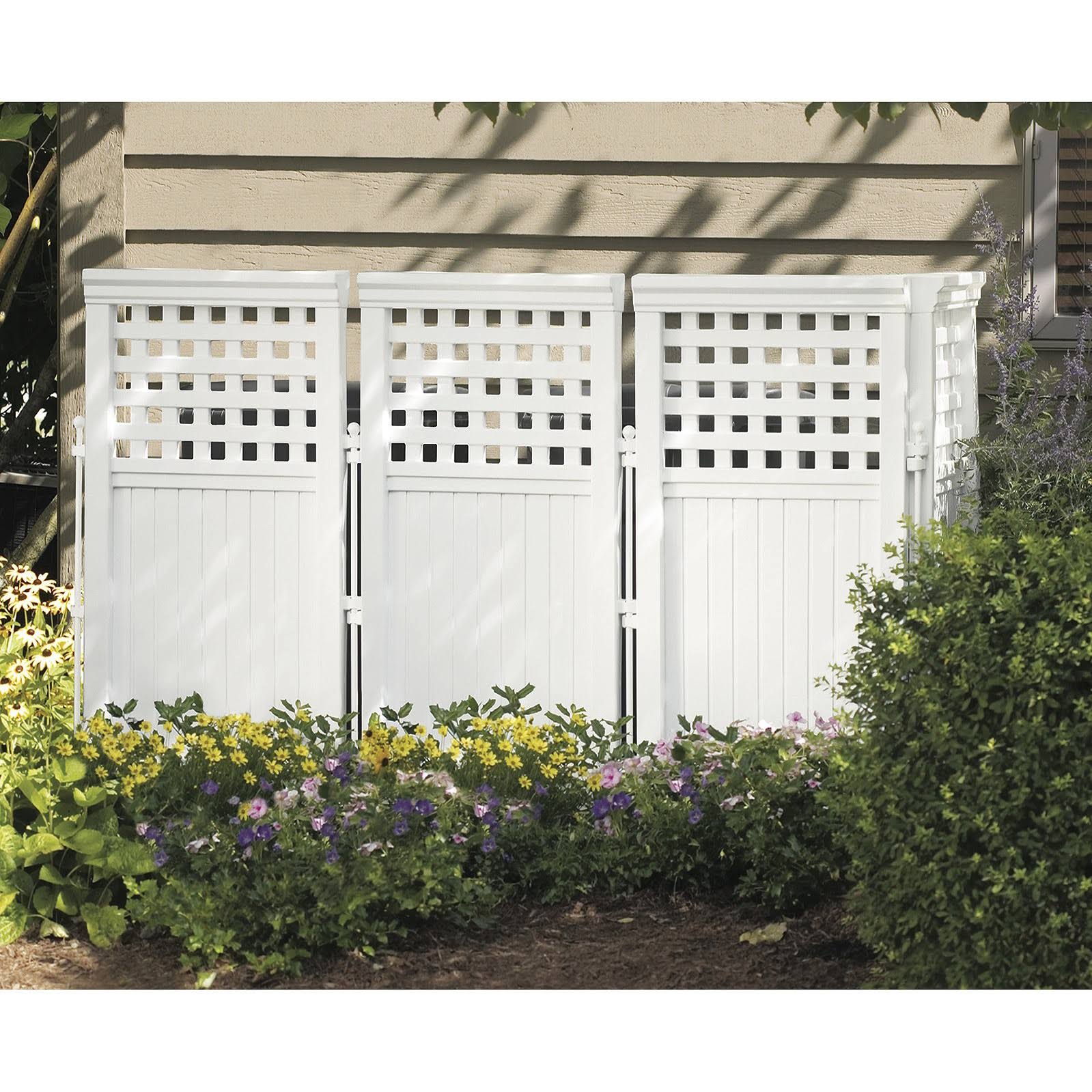 Suncast 4-Piece Lattice Outdoor Screen Enclosure Set, White