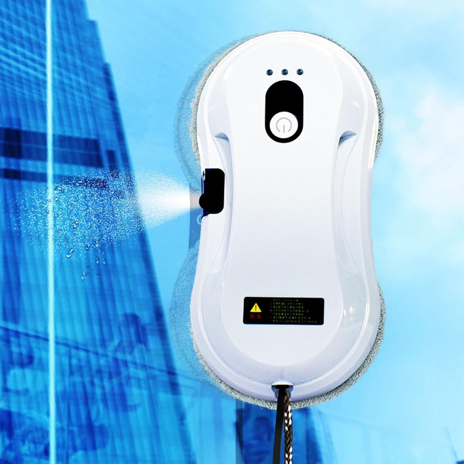 Window Cleaner Robot,Smart Window Vacuum Cleaner with Automatic Water Spray,Glass Cleaning Robot with Remote Control,for Interior/Exterior Highrise Windows