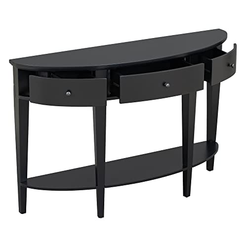 Half Moon Table,Entryway Table,Half Circle Table,Half Moon Entry Table Home Decor,Half Moon Console Tables for Entryway,Hallway Table,Hall Tables for Entryway Narrow with 3 Drawers and 1 Shelf