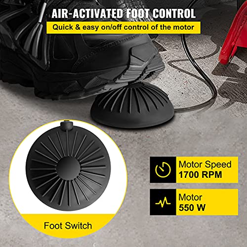 VEVOR Drain Cleaner Machine 100 ft x 1/2 inch for 2 inch to 4 inch(50-100mm) Pipes, 550W Open Drain Cleaning Machine 1700 RPM Electric Drain Auger with Cutters Glove Drain Auger Sewer Snake