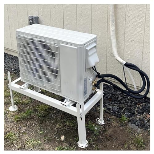 exproyzk Heavy Duty Ground Stand Bracket for Split Air Conditioner and Heat Pump, Heavy-Duty Condenser Stand, Universal AC Stand (for 9,000-24.000 BTU)