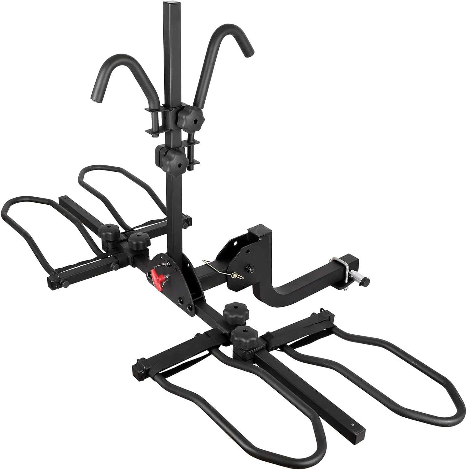WEIZE Hitch Bike Rack for Car, Smart Tilting Wobble Free 2-Bike Rack for Standard, Fat Tire and Electric Bicycle, 120 lb Capacity, 2-inch Receiver