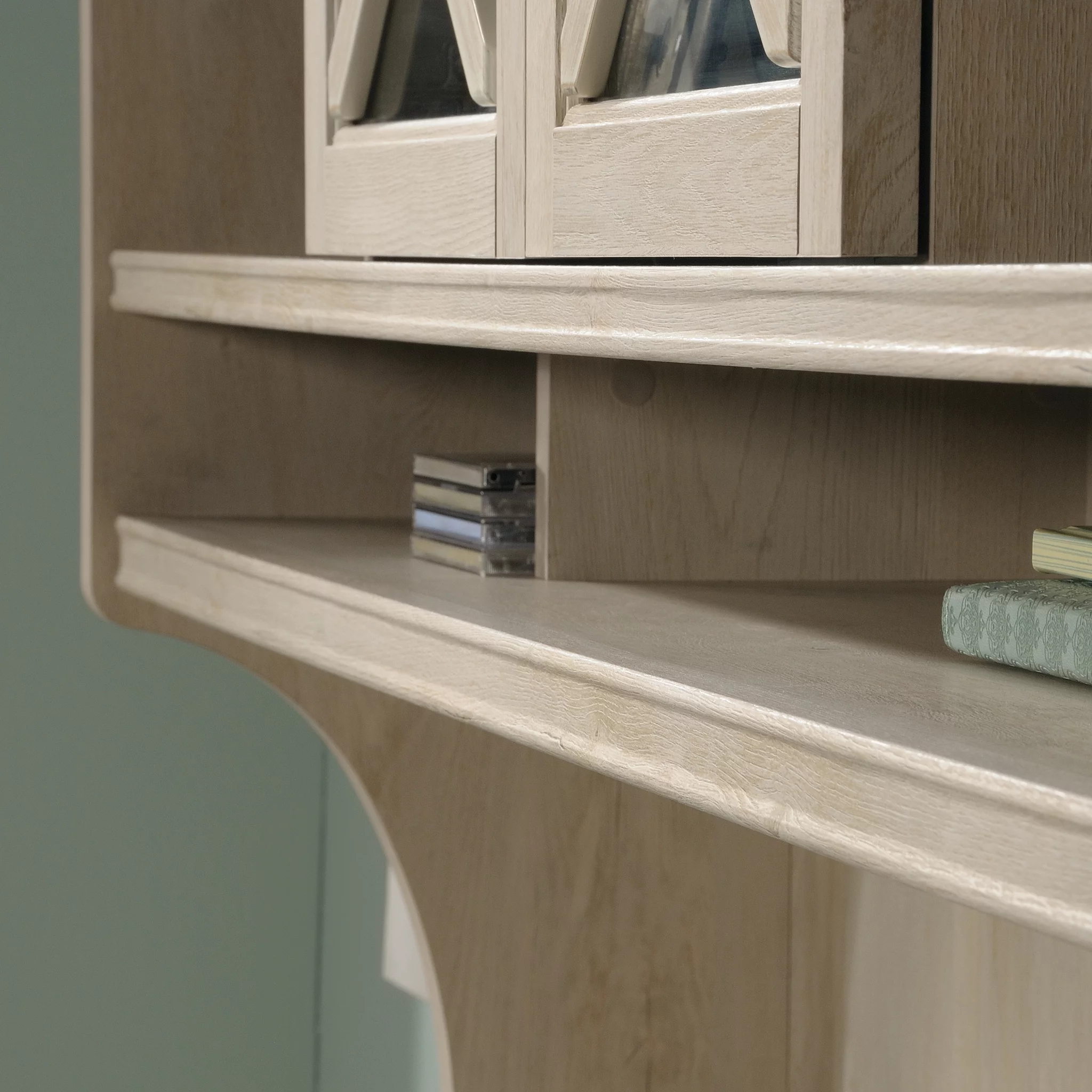Sauder Costa Hutch, Chalked Chestnut Finish