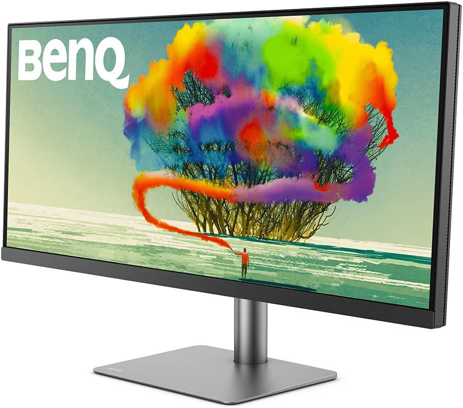 BenQ PD3420Q 34” 2K Ultrawide Monitor for Macs/Designers | 21:9 | 3440x1440 WQHD | IPS | AQCOLOR | P3, sRGB | Factory-Calibrated | USB-C | KVM | Hotkey Puck G2 | ICCsync | DualView | Delta E ≤ 3