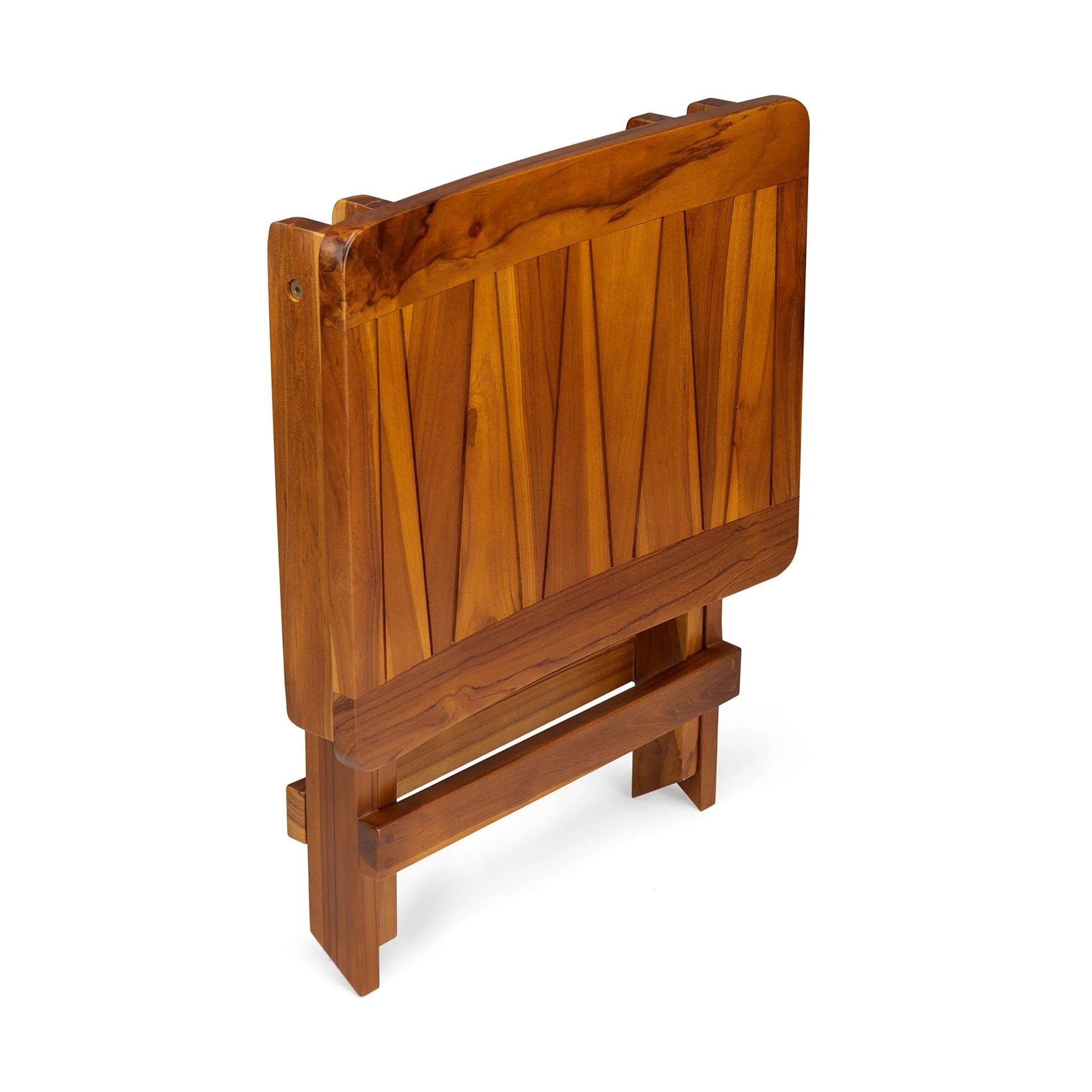 TeakCraft Teak Folding Shower Stool, Shower Bench, 18 Inch