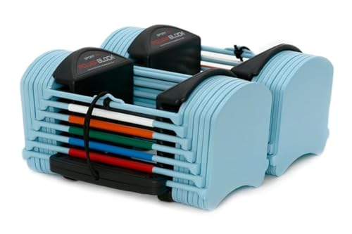 PowerBlock Sport 24 Adjustable Dumbbells, 3-24 lb. Durable Steel Build, Innovative At Home Workout Equipment, All-in-One Strength Training