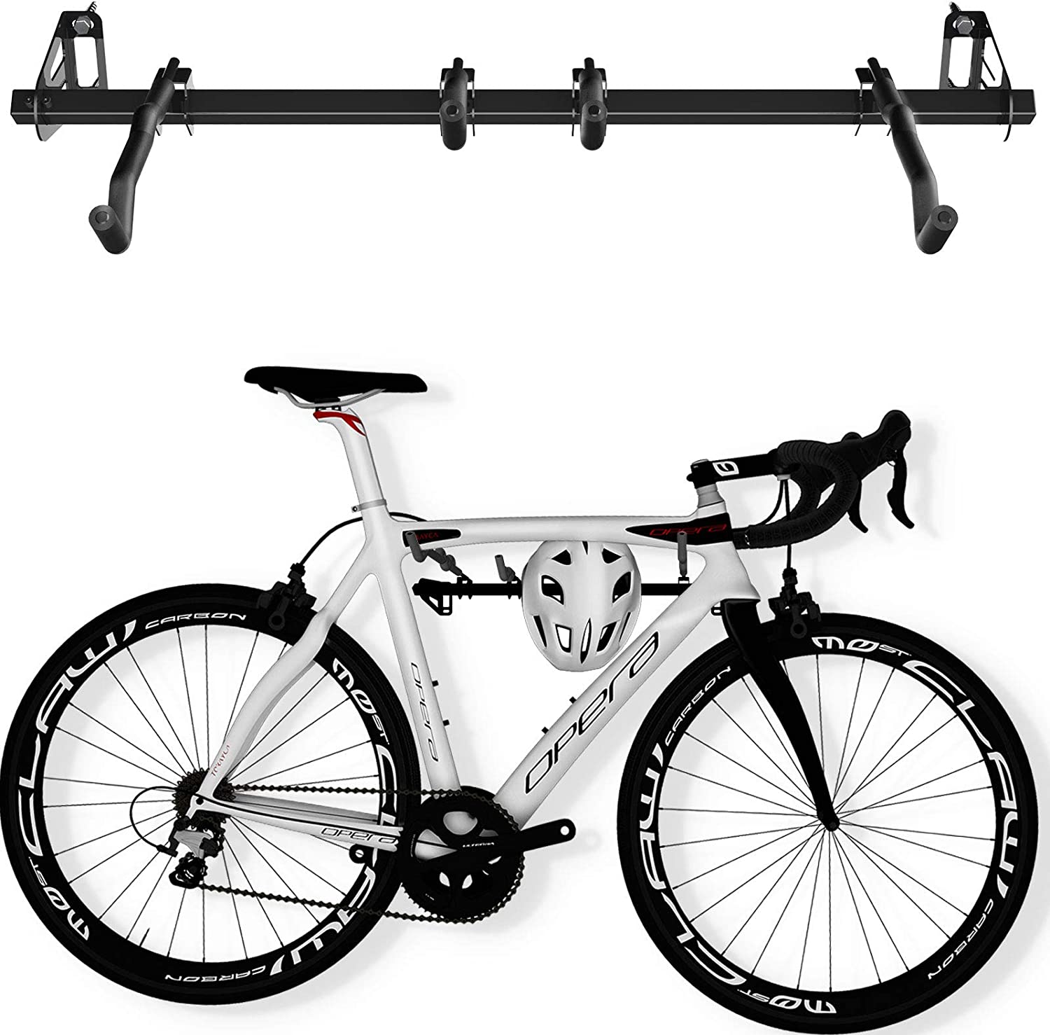 6-Bike Storage Rack for Garage, Heavy-Duty Wall Mount Hanger for Home & Garage, Holds Up to 300lbs