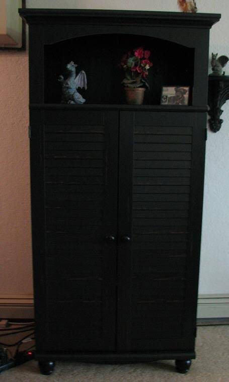 Sauder Harbor View Computer Armoire Antiqued Paint
