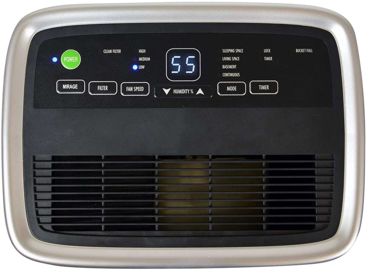 Soleus Air Energy Star Rated 1,800 SqFt., 25 Pint Dehumidifier With Mirage Display and Tri-Pat Safety Technology (25 Pint), White