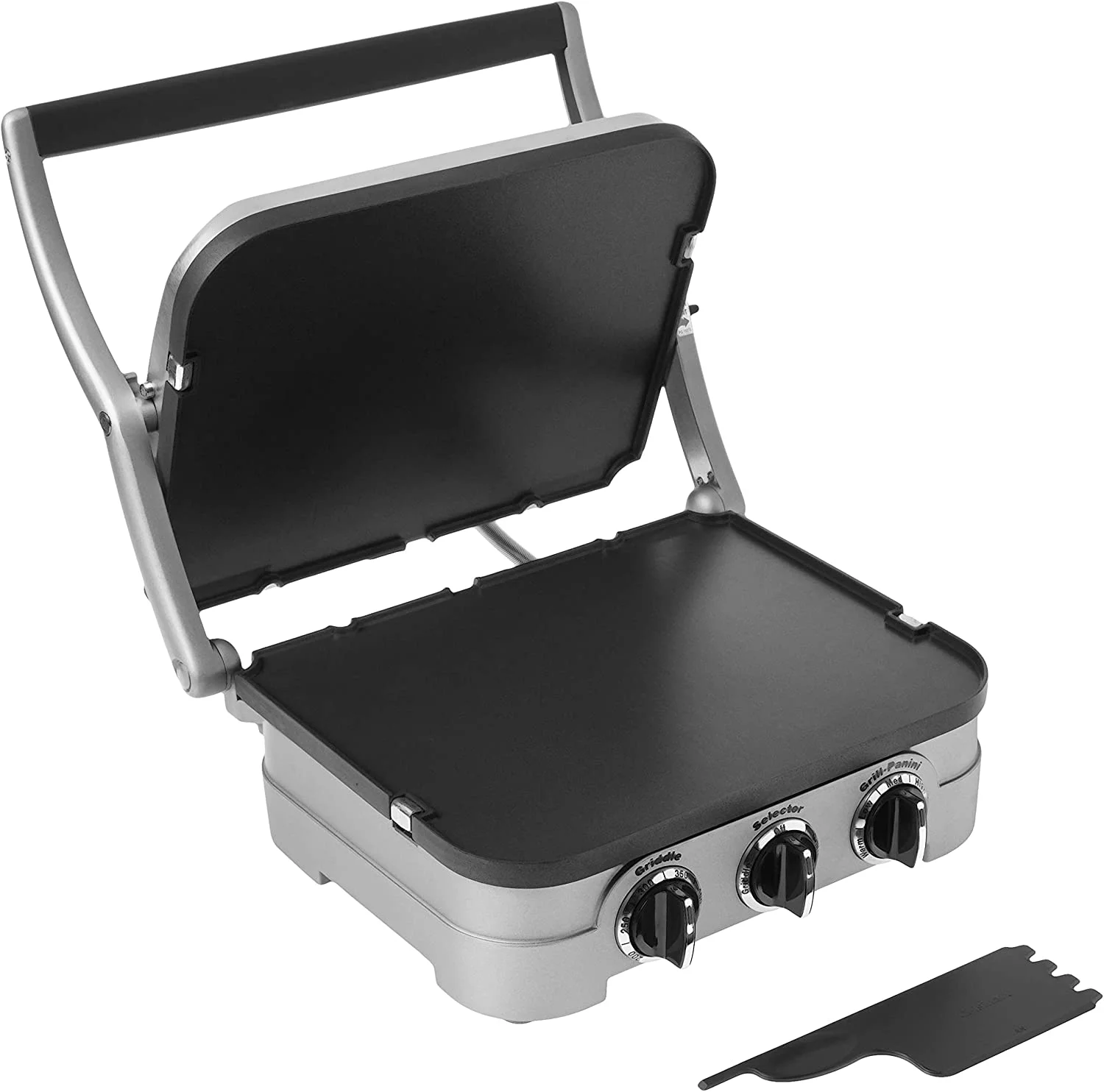Cuisinart GR-4NP1 5-in-1 Griddler, 13.5"(L) x 11.5"(W) x 7.12"(H), Silver With Silver/Black Dials