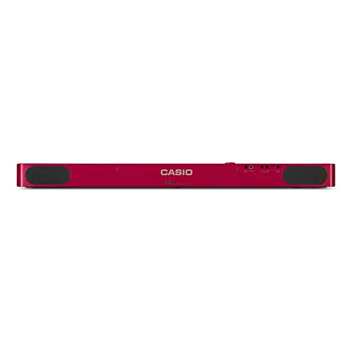 Casio Privia PX-S1100 Digital Piano Bundle with CS-68 Furniture Stand, SP-34 Sustain Pedal, Bench, Instructional Book, DVD, Online Piano Lessons, and Polishing Cloth - Red