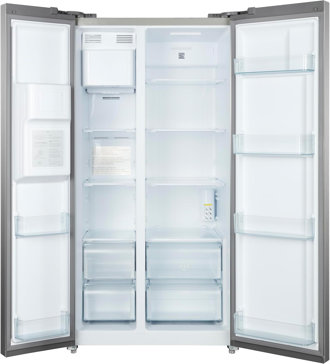 Kenmore 46-51805 Counter-Depth Side Refrigerator/Freezer with Stainless Steel, Water Dispenser, Ice Maker, Quiet and Energy Efficient Inverter Compressor, 36 Inch