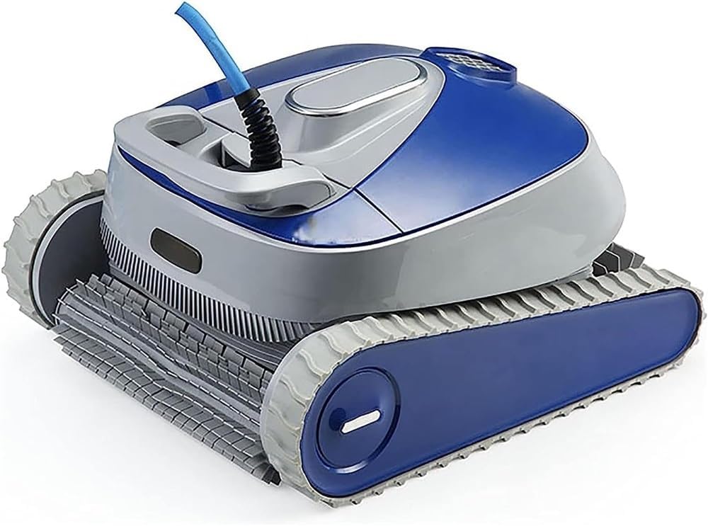 Automatic Robotic Pool Cleaner with Extra-Large Filter Basket and Intense Waterline Scrubbing Power, Ideal for In-ground Swimming Pools up to 50 Feet