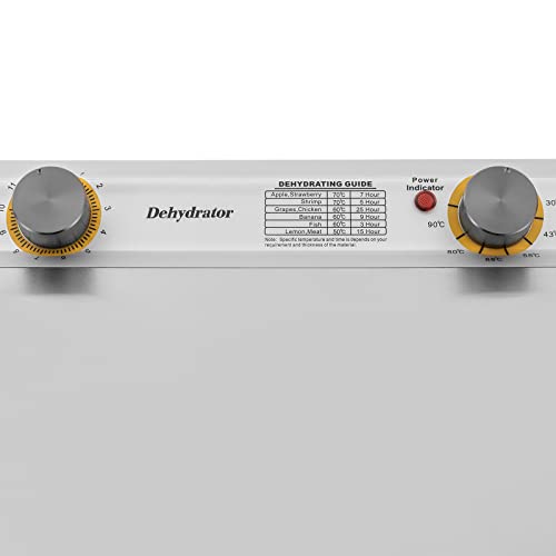 Food Dehydrator 18-Tray Commercial Dehydrators Dryer Machine Dehydrator for Jerky Large-capacity Dehydrator 360°Dehydrator Machine for Jerky Herb Meat Beef Fruit Vegetables 600W