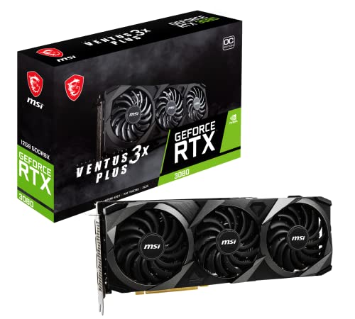 MSI Gaming GeForce RTX 3080 Ti Gaming X Trio 12G Computer Gaming Graphics Card 12GB GDRR6X 320-Bit HDMI/DP Nvlink Torx Fan 3 Ampere Architecture OC, NVIDIA GPU Video Cards for Gaming PC (Renewed)