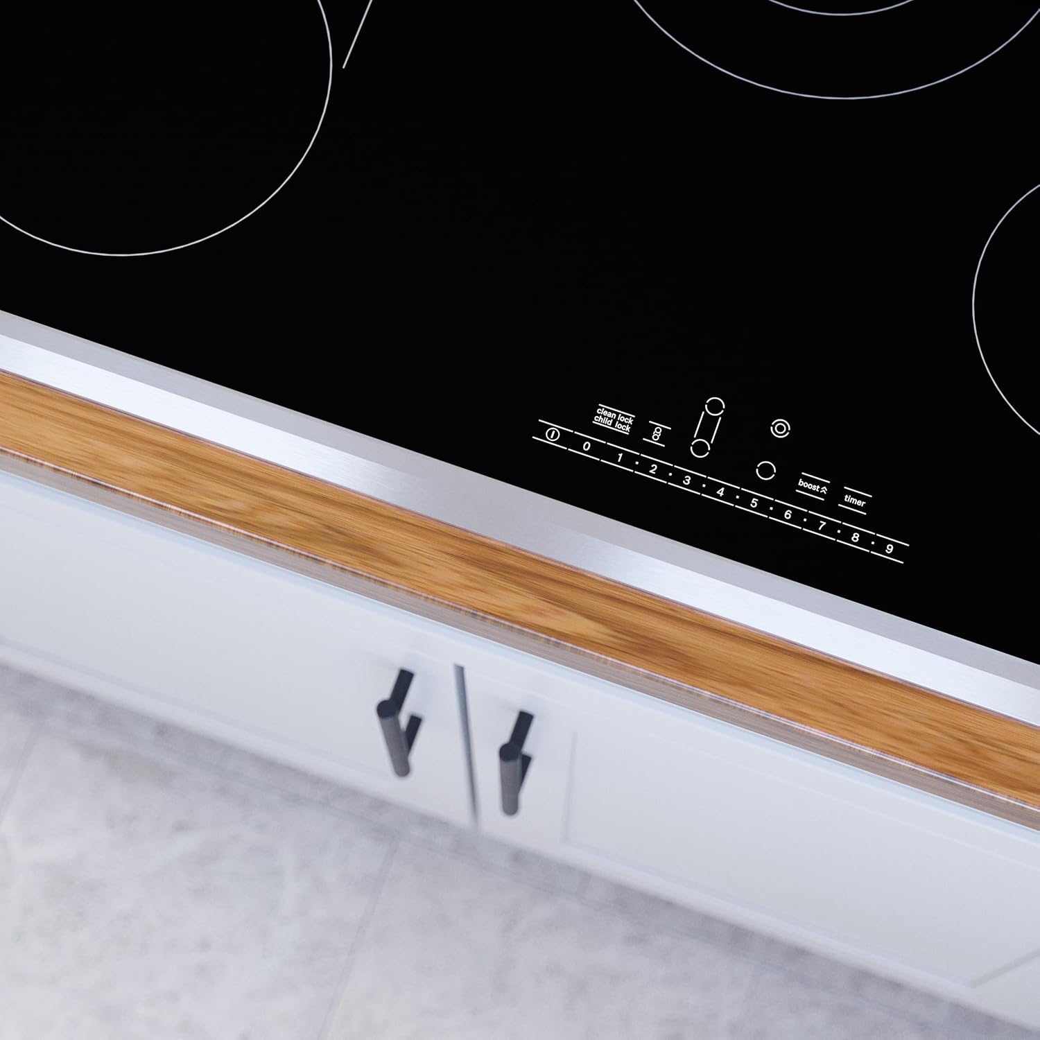 Bosch 30-Inch Black Stainless Steel Electric Cooktop