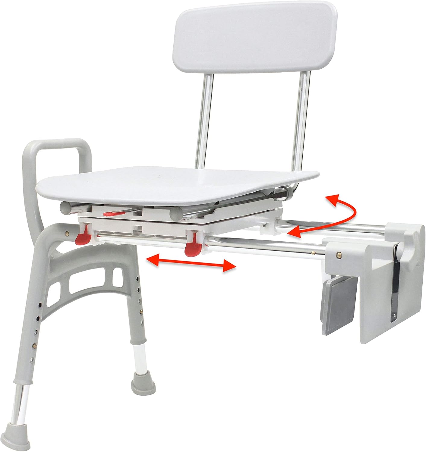 Tub-Mount Swivel Transfer Bench, Weight Capacity 350 LBs, for Safety Shower, for Elderly & Disabled (78768)
