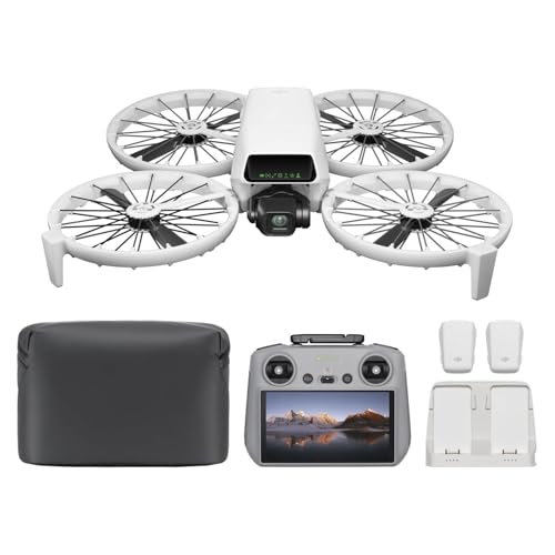 DJI Flip With RC 2 Screen Remote Controller, Follow Me Drone With 4K UHD Camera for Adults, Under 249 g, 3-Axis Gimbal Stabilization, 44000ft/13km Video Transmission, Palm Takeoff, 31-Min Flight Time