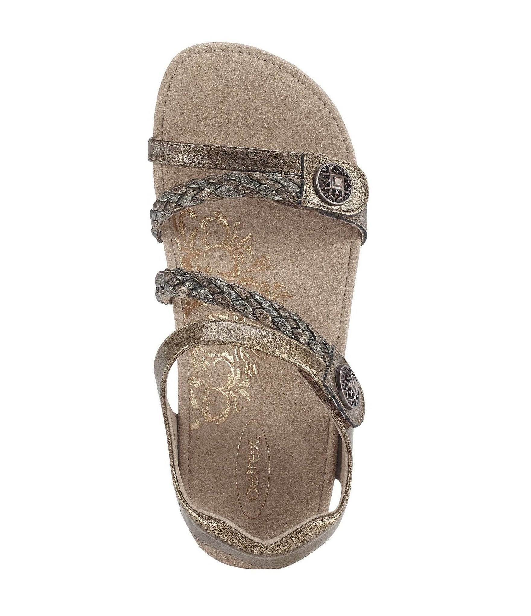 Aetrex Jillian Bronze Leather 6 M