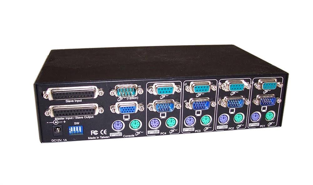 Belkin OmniView SE - KVM switch - 4 x KVM port(s) - 1 local user - desktop F1D104