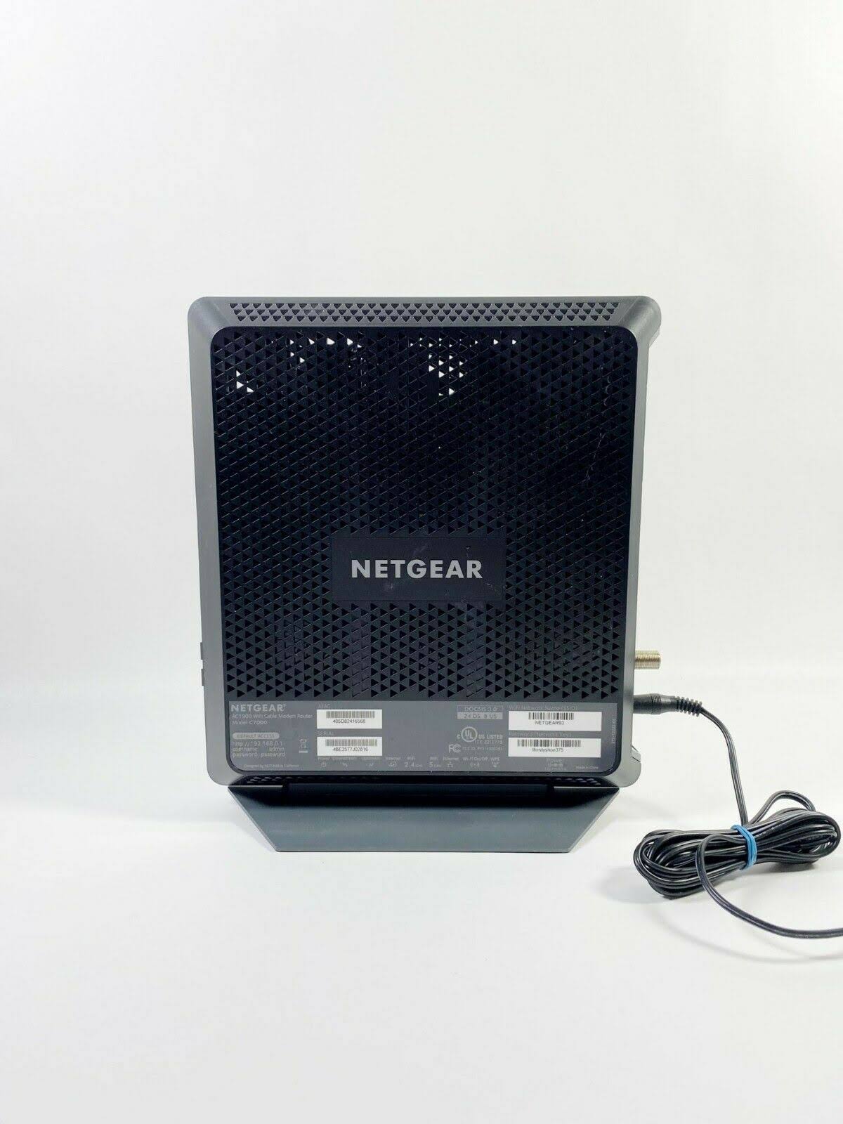 Netgear Nighthawk C7000 Docsis 3.0 Cable Modem Router Set with Power Cord