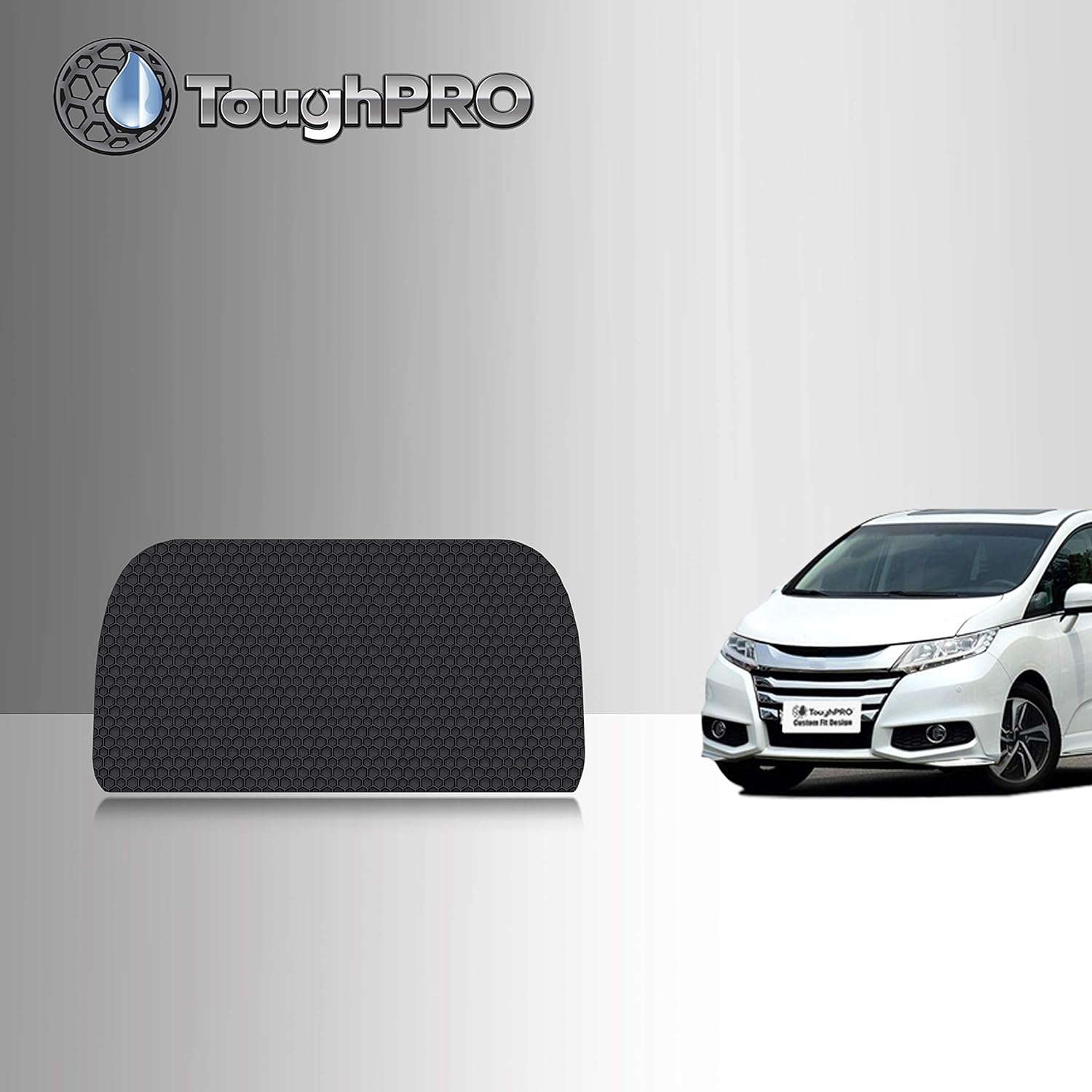 TOUGHPRO Floor Mats Accessories 1st + 2nd + 3rd Row + Cargo Mats Accessories Compatible with Honda Odyssey (8 Seater) All Weather Heavy Duty Black Rubber 2011 2012 2013 2014 2015 2016 2017