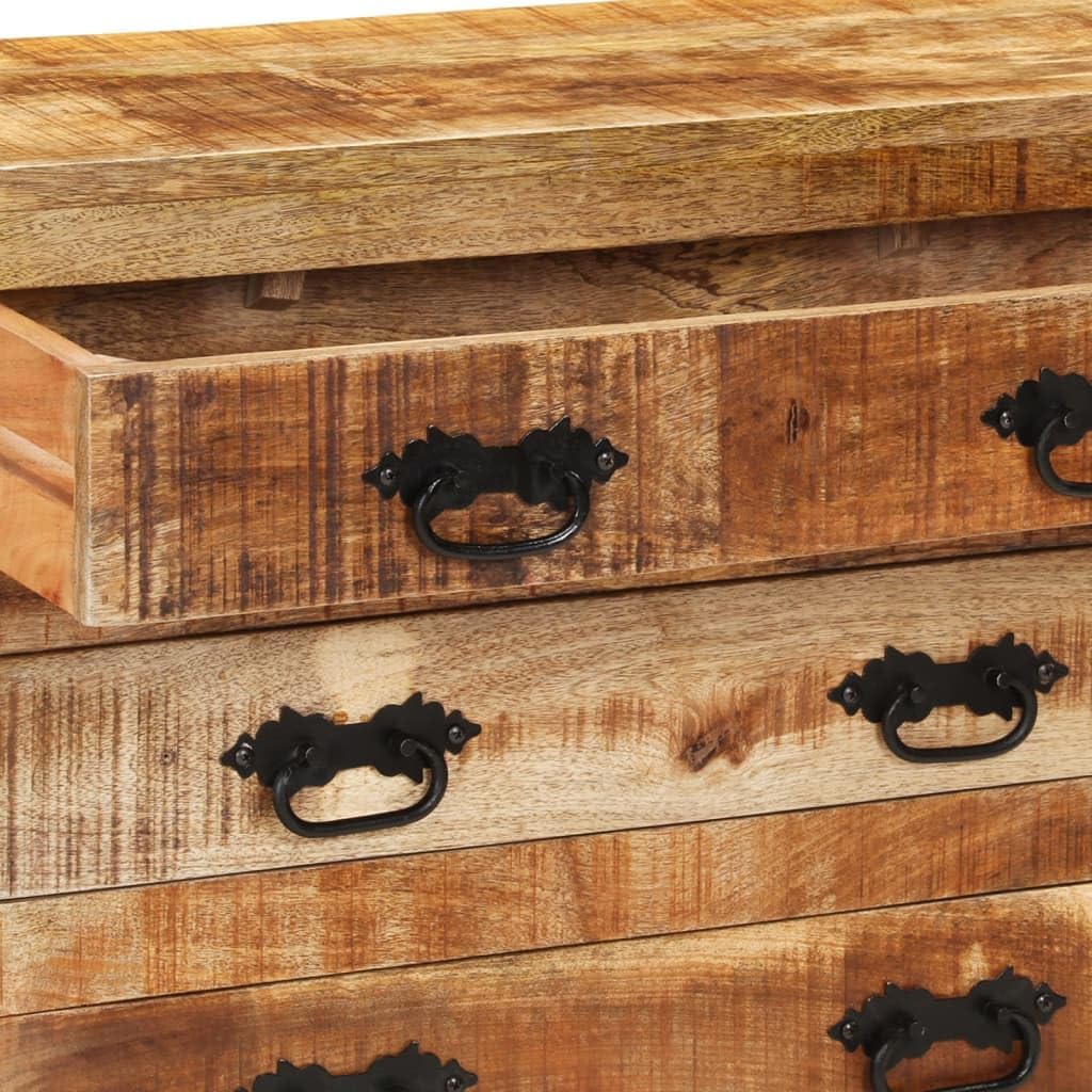 Sideboard with 3 Drawers 31.5"x11.8"x25.6" Solid Rough Wood Mango,Furniture,Cabinets & Storage,Buffets & Sideboards,Brown,26.15kg/57.53ib