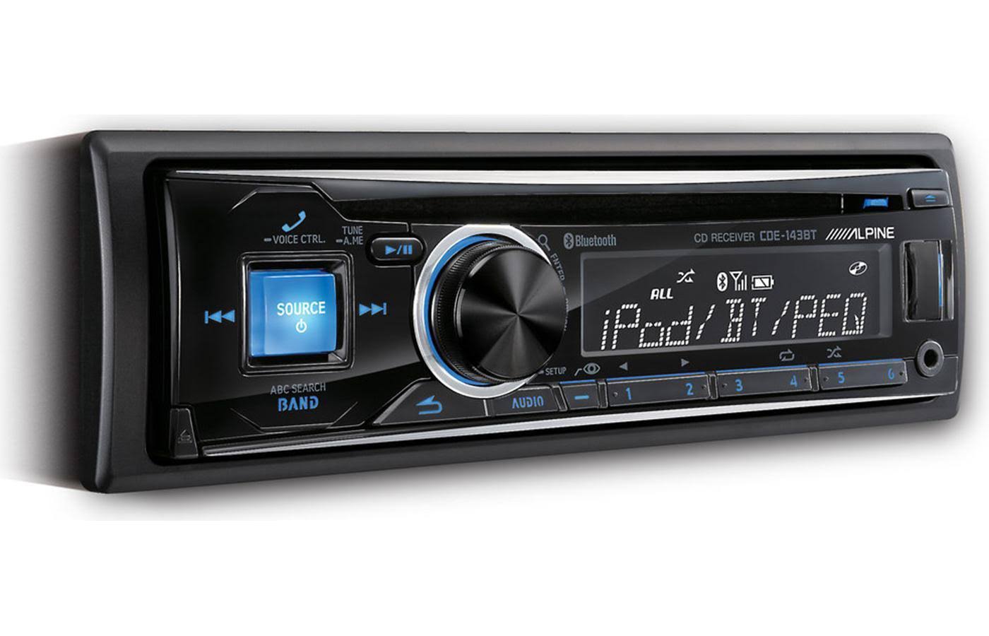 Alpine Cde-143bt Car Stereo CD/USB Receiver w/ Advanced Bluetooth