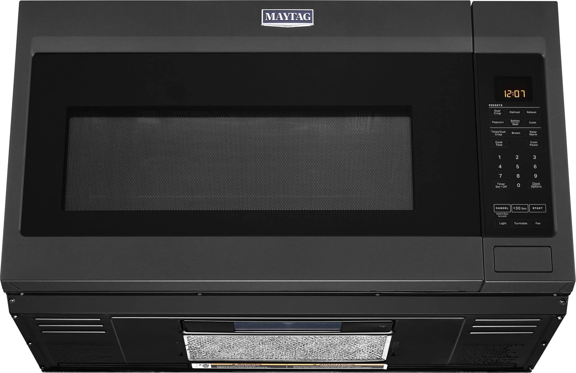 Maytag MMV4207JK Over-the-range Microwave with Dual Crisp Feature - 1.9 Cu. ft. Black