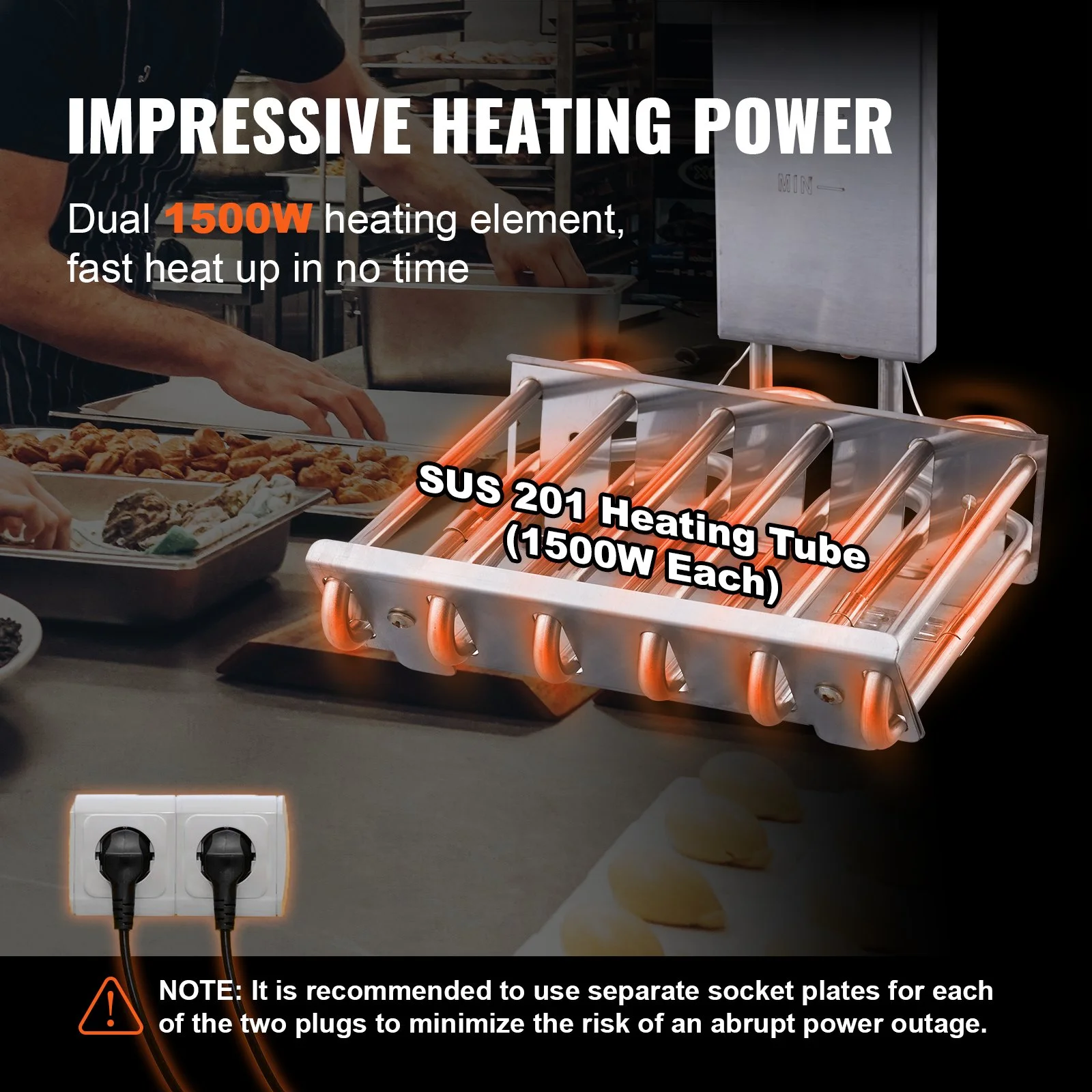 VEVOR Commercial Electric Deep Fryer - Dual Tanks, 3000W Countertop Fryer